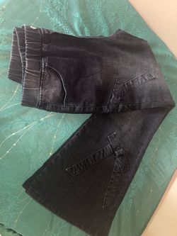 Black Denim Jeans with Bow Detail 12-13 years
