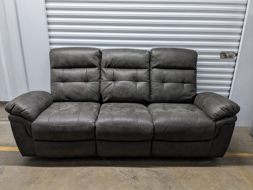 Gray Dual Reclining Sofa Couch