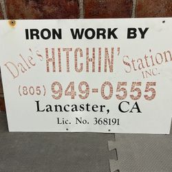 Signs Original Advertising Gas Oil Iron Works Vintage Welding
