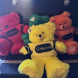vintage 1986 yellow Crayola Bear plush