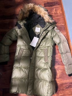 Women’s size small long puffer coat