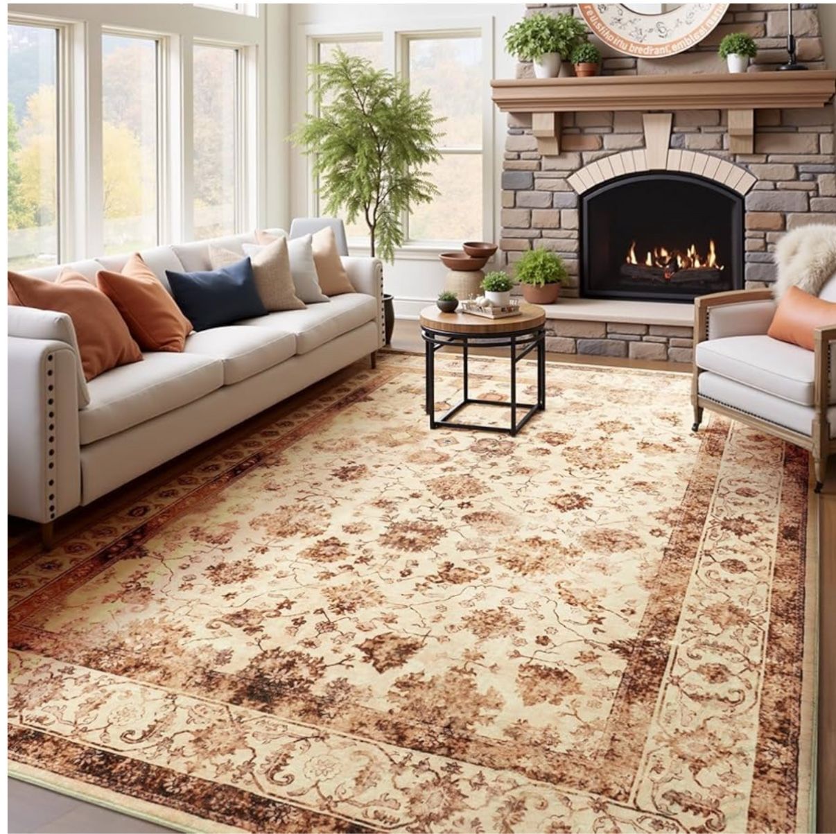 Area Rugs 8’ x 10’  Washable Non-Slip 