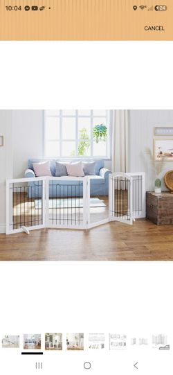 31" 4 panel free standing dog gate