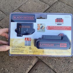 Black And Decker 20 Volt Rechargeable Lithium Ion Battery System