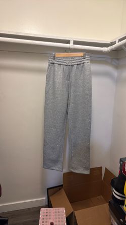 Grey Rhinestone sweats