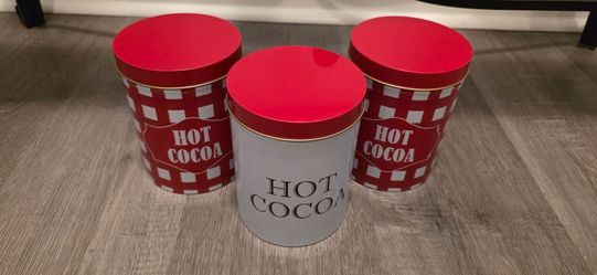 Hot cocoa tin cans
