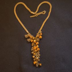 20-22” Goldtone Link Crystal Beaded Necklace ,by KENNETH COLE