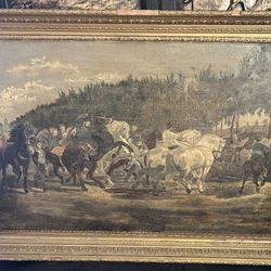 50x 36 HORSE OIL PAINTING 
