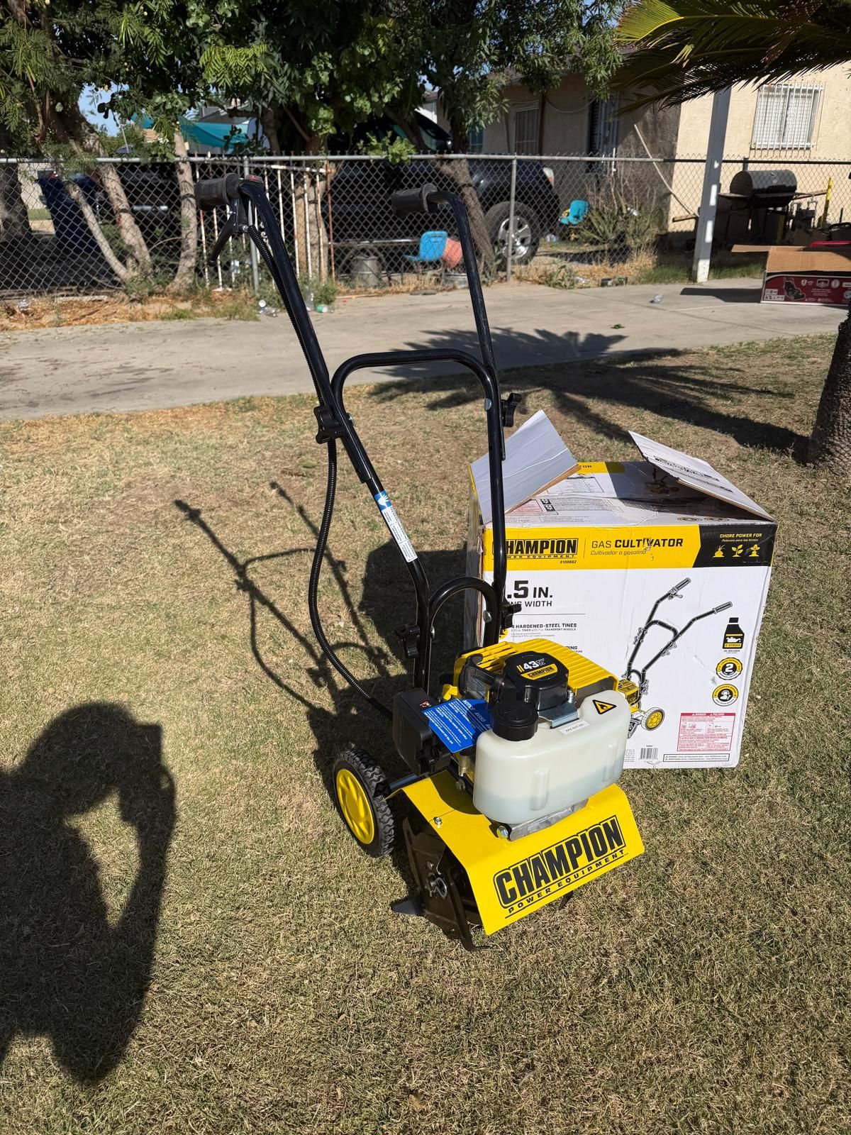 Champion Power Equipment
9.5 in. 43cc Portable Gas Garden Tiller Cultivator