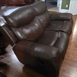Brown Reclining Loveseat