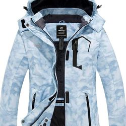 MOERDENG Women's Waterproof Ski Jacket

