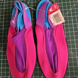 Vintage 90s Deckmates Water Shoes – Neon Pink/Purple – Size 6 – NWT
