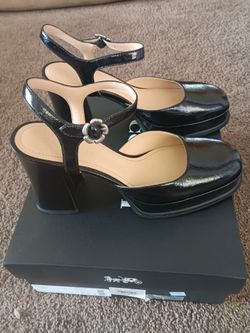 Coach Black Patent Leather TR GLZD Pump