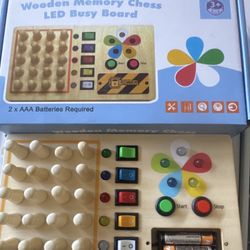 Wooden Memory Chess Led Busy Board
