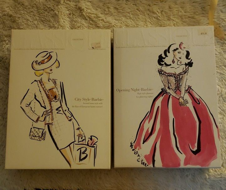 (2) 1993 Classique Series Barbie Dolls