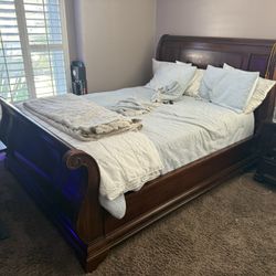 Sled Wood Bed Frame Queen