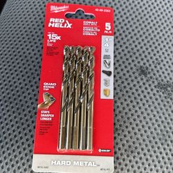 Redhelix cobalt drill bits 1/4”