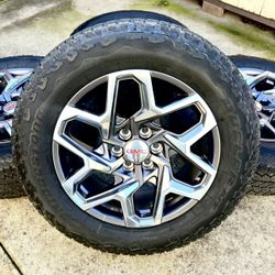 New 2026 20” GMC Sierra 1500 OEM Wheels and Tires 100% Tread