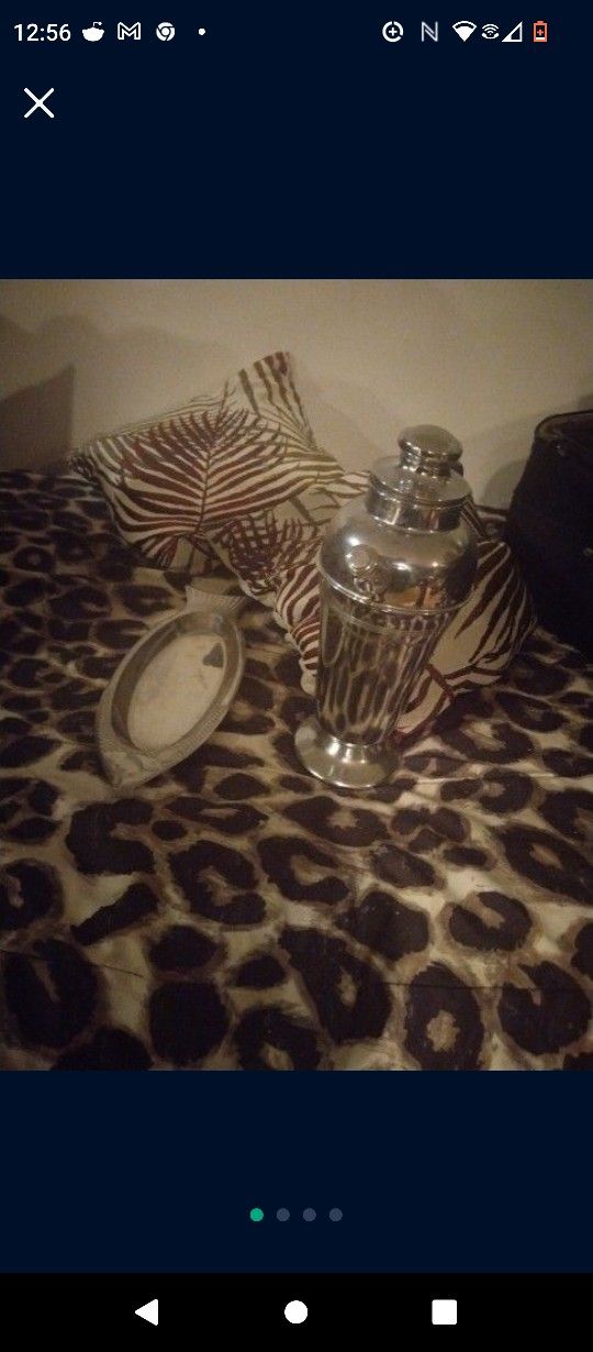 Stainless Steel Kettle And Fish Serving Tray Antique