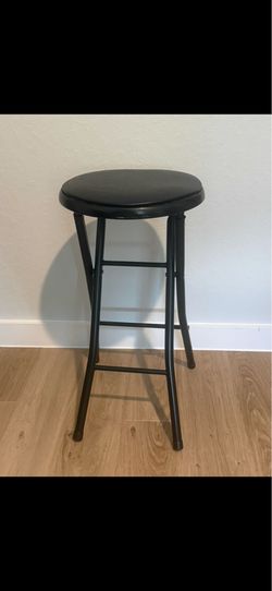 Mainstays Folding Vinyl Padded Counter Stool, Black