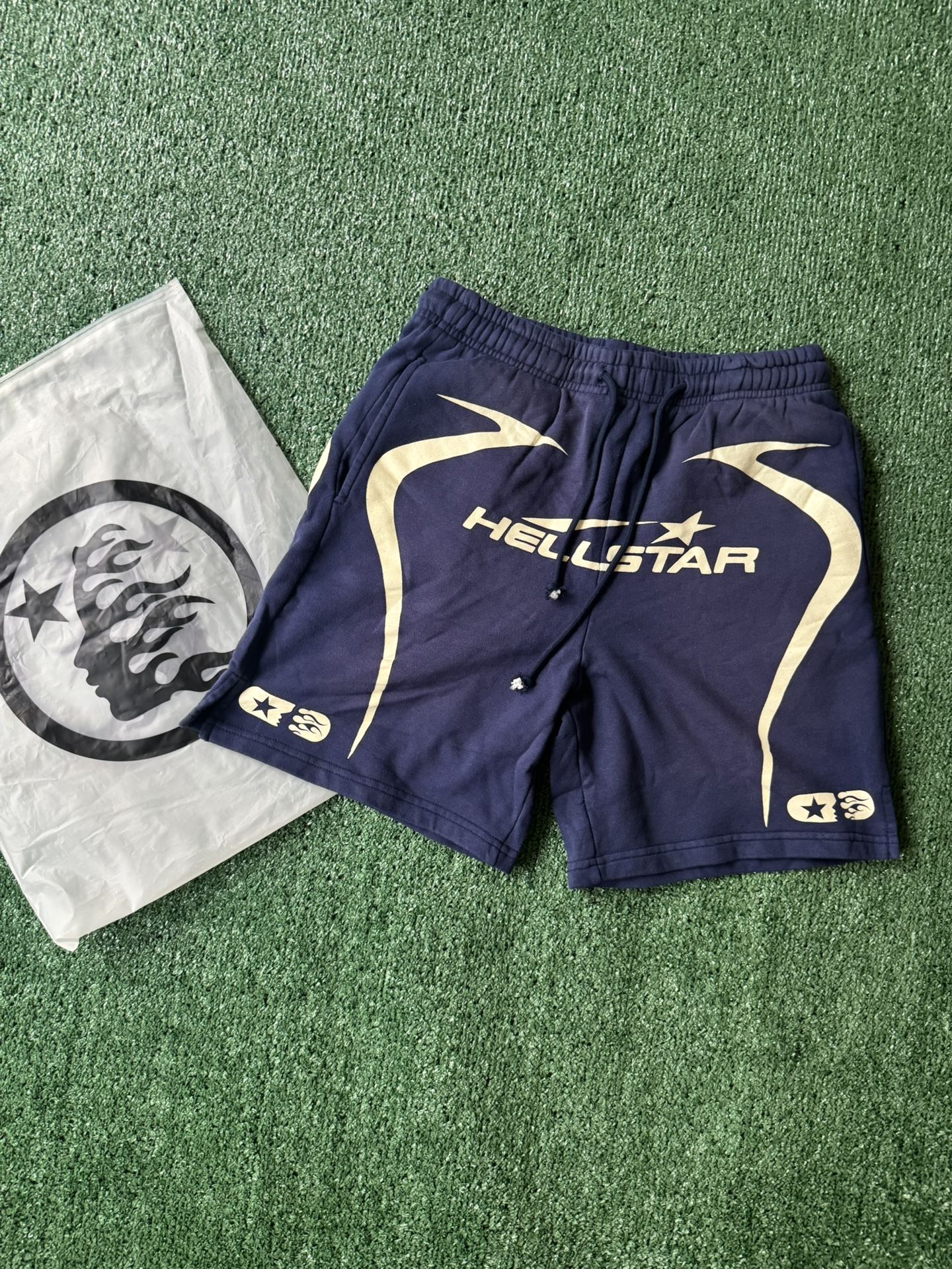 HELLSTAR SHORTS SIZE SMALL NAVY BLUE