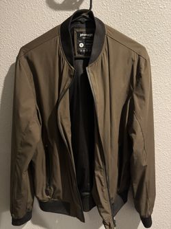YoungLA 506 Lightweight Reversible Bomber Jacket in the olive brown / khaki