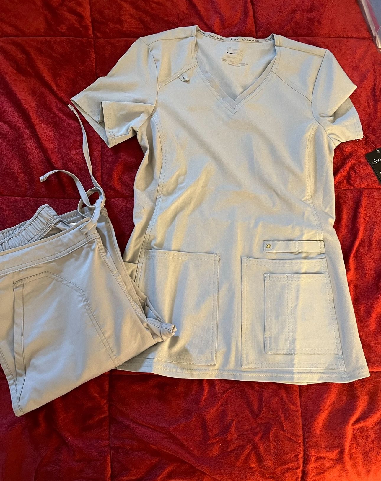 Cherokee Grey Set Of Scrubs Size XXSMALL