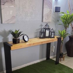 Rustic Industrial Console Table - 60" Entryway Table - Multi 🌱