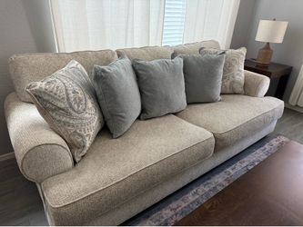 Ashley Furniture Beige Couch Set – Great Condition!