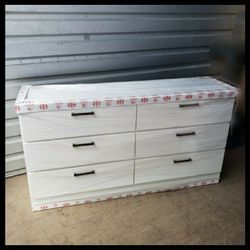 NEW 6 DRAWER DOUBLE DRESSER 😊 Available in BLACK, WHITE, GREY or CHARCOAL color