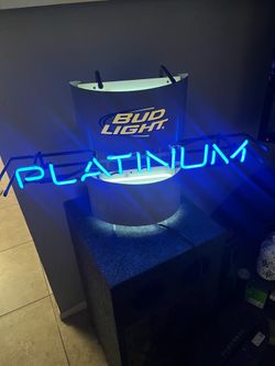 Bud Light Platinum Neon Beer Sign