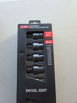 Icon professional impact swivel socket set
