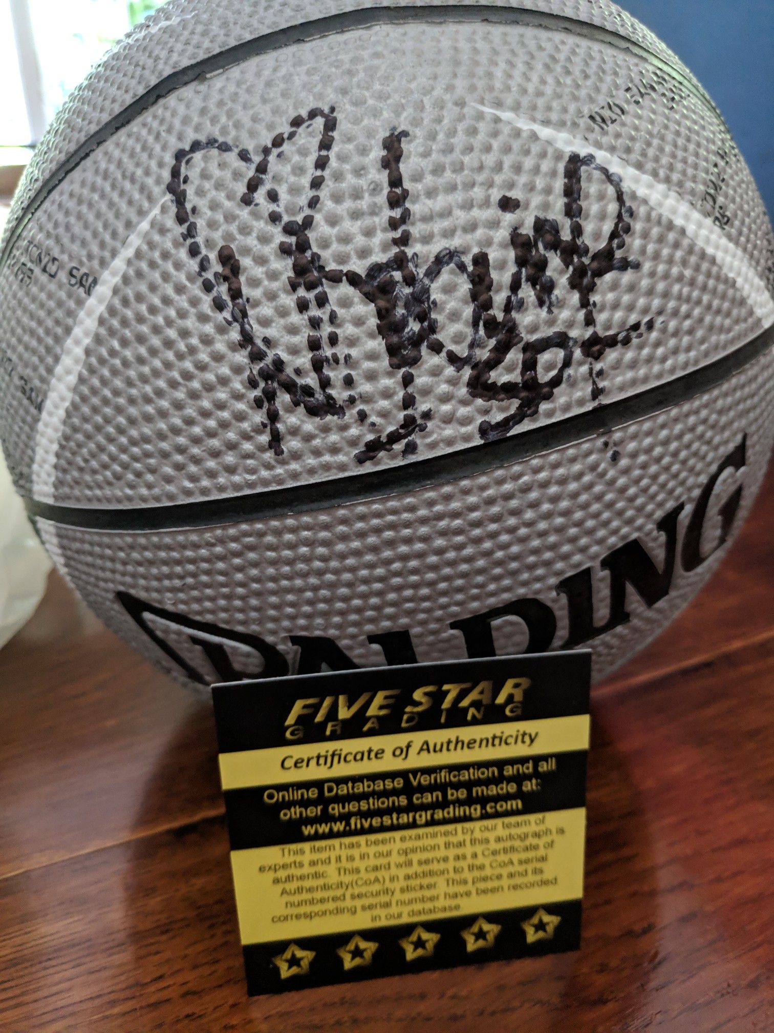 *1995 MVP, SPURS LEGEND* David Robinson Autographed Mini Basketball w/ COA