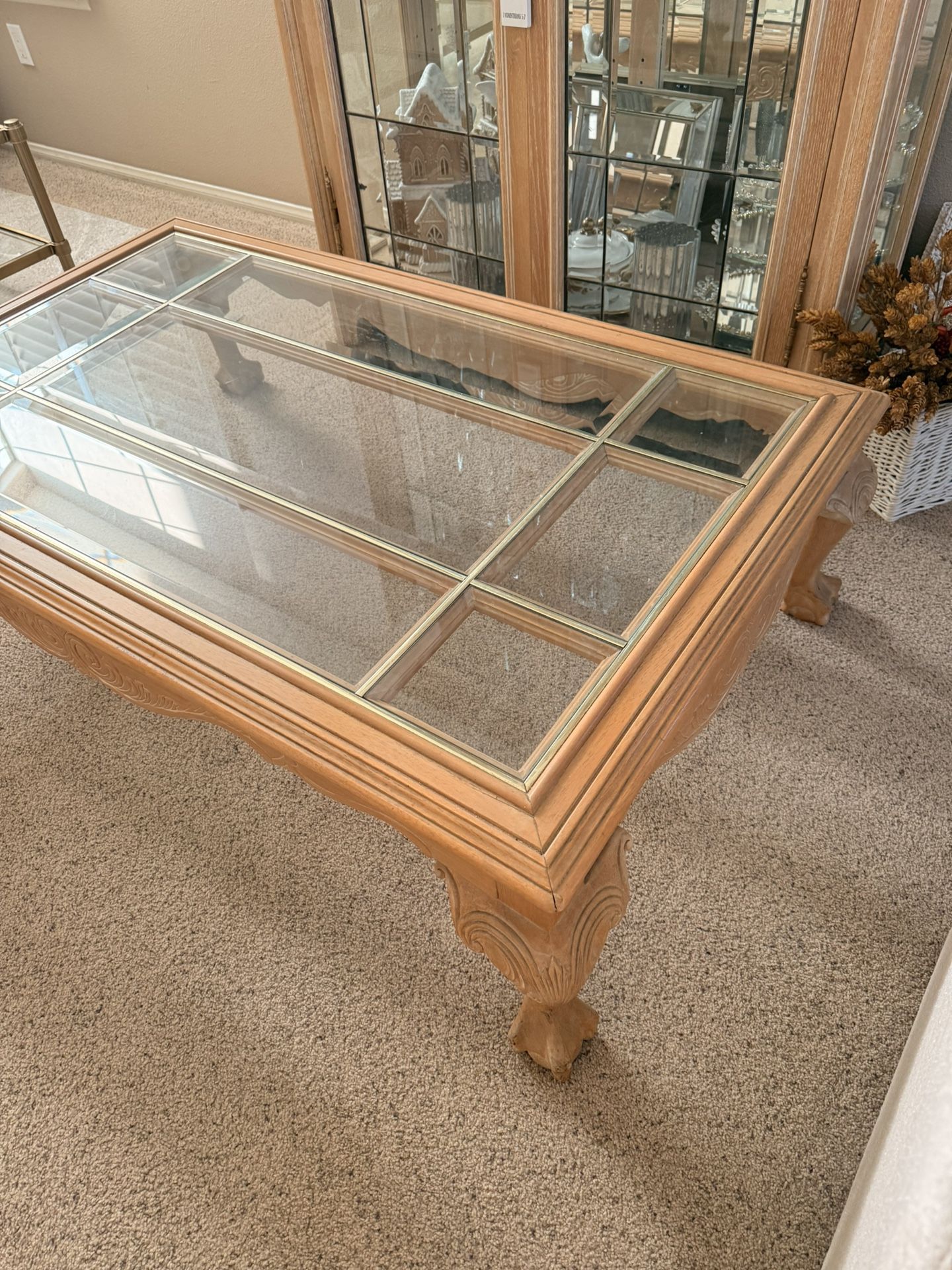 Vintage French Country Coffee Table - 53”