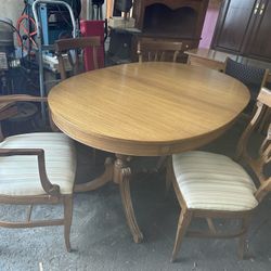 Pecan Dining Table And Chairs