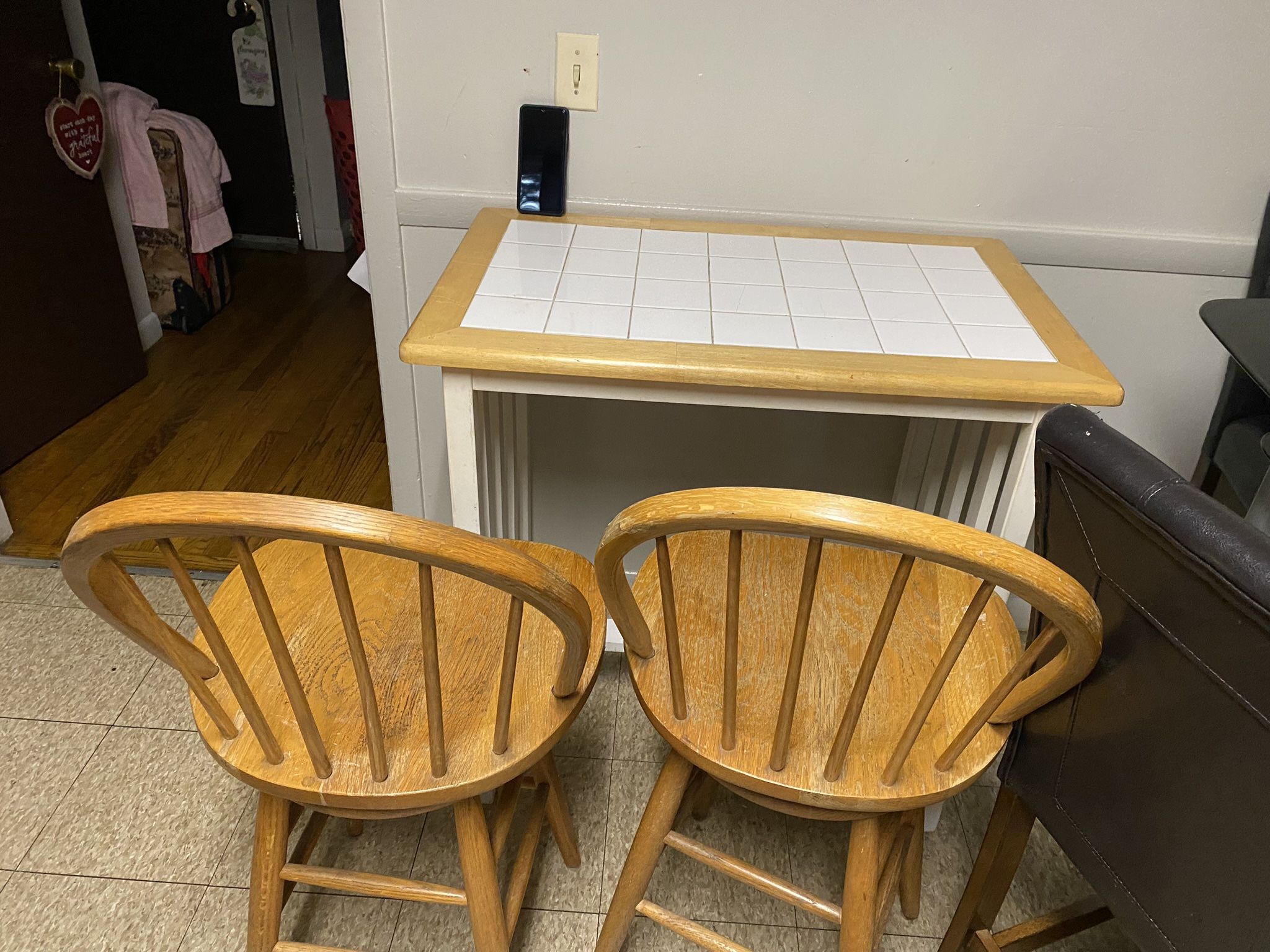 Small Bar Table & Stool Chairs.