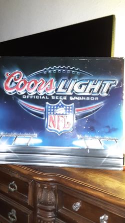 Aluminum Coors light ready to hang