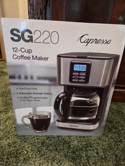 Capresso SG220 12 Cup Coffee Maker NEW