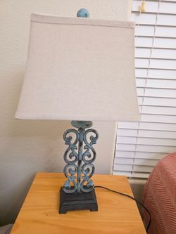 Decorative Table Lamp with Scrollwork Base