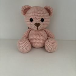 Crochet Pink Teddy Bear