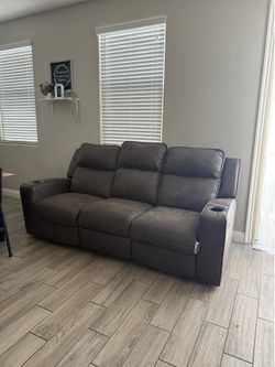 Brown Leather Couch