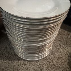 White Plates And Cake Plates