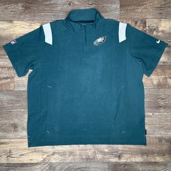 Nike Philadelphia Eagles Sideline Coach Men's NFL 1/2-Zip Short-Sleeve Jacket