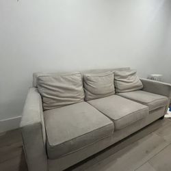 86 inch Off white Cream Couch Sofa 