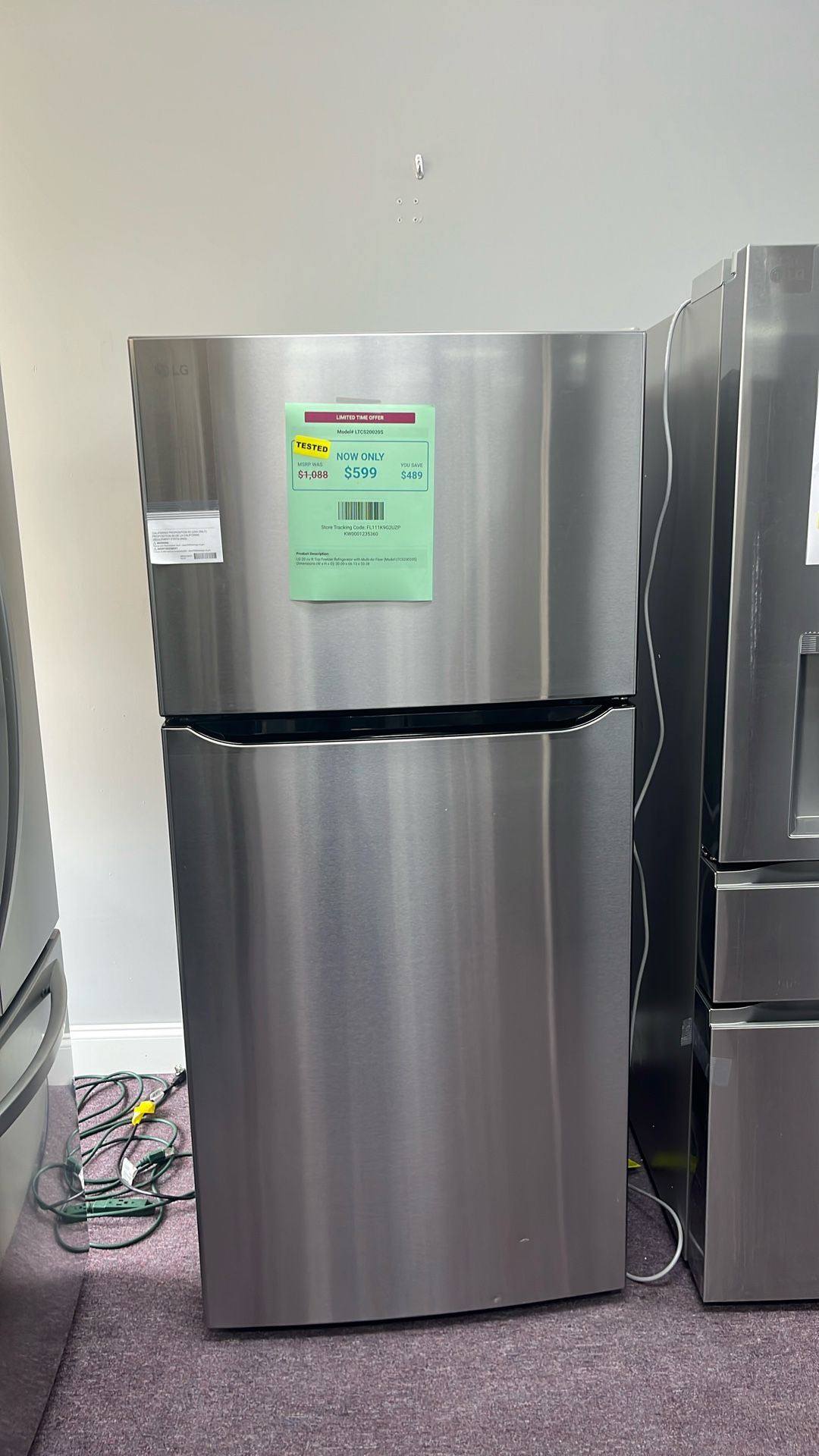Refrigerator Stainless 30” In New Open Box 