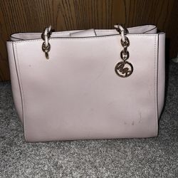 Michael Kors Pink Leather Tote Bag – Used 