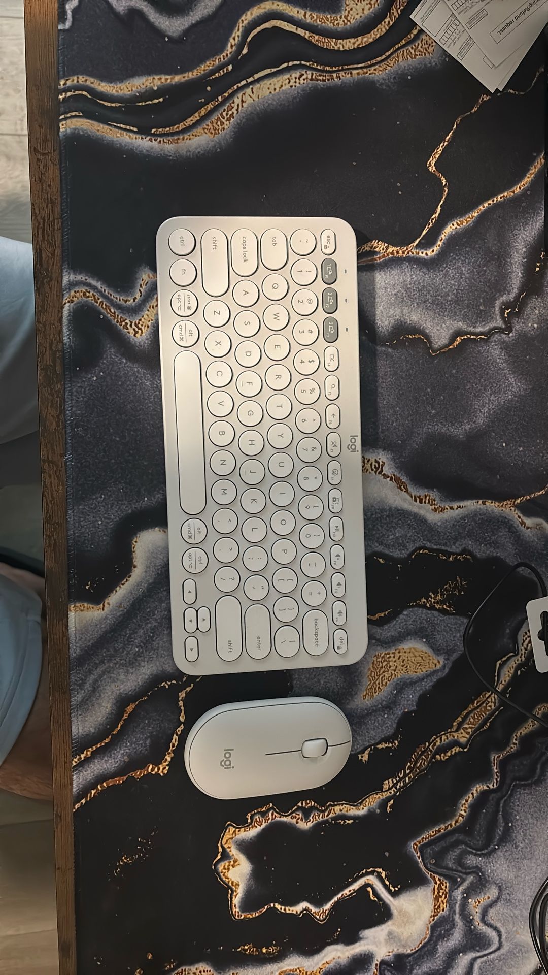 Logitech Pebble 2 Combo, Wireless Keyboard and Mouse, Quiet and Portable, Customizable, Logi Bolt, Bluetooth, Easy-Switch for Windows, macOS, iPadOS, 