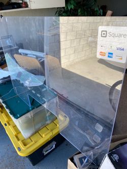 Large Clear Plexiglass Office/Counter Divider – Acrylic Protective Shield