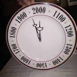 4 Syracuse China Millennial Clock 12' Round Platter Plates