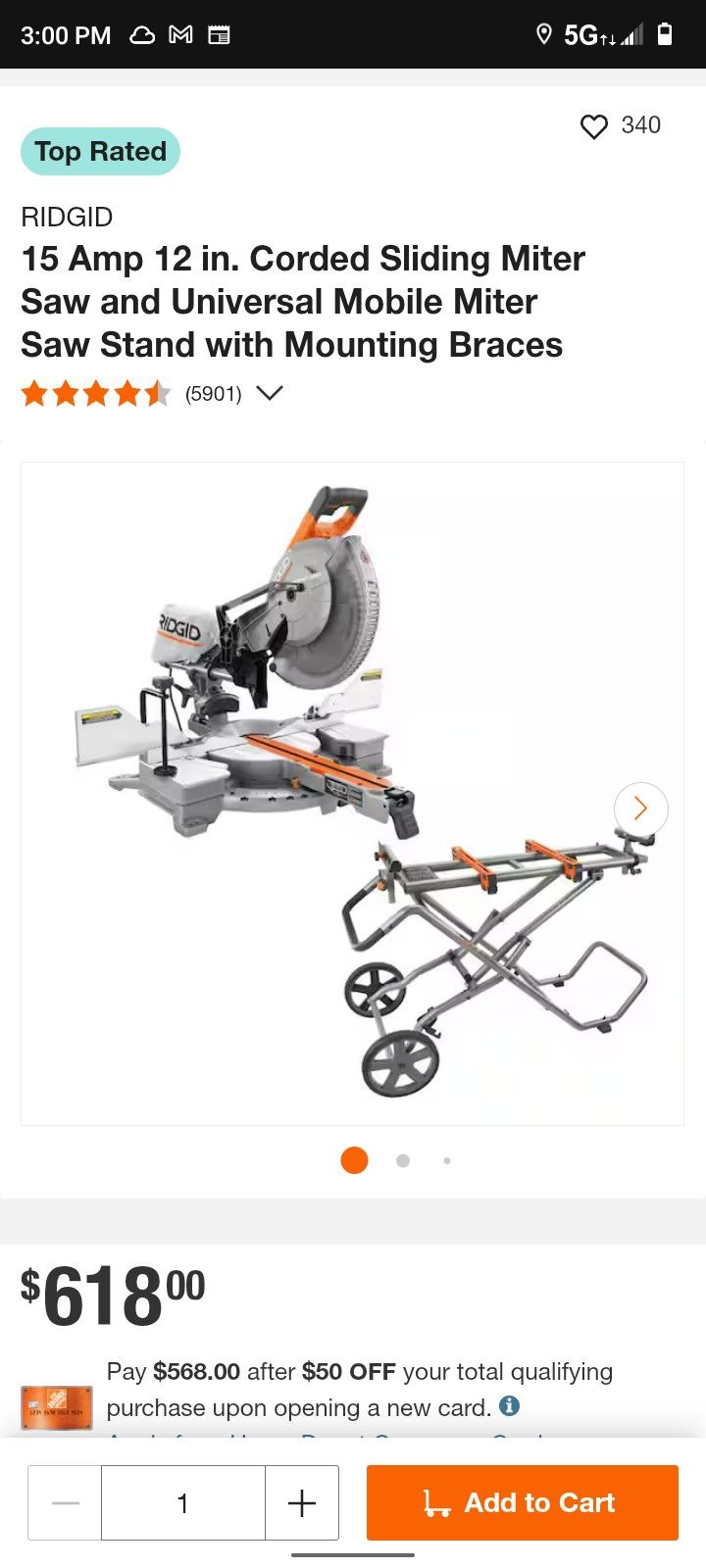 12 In Miter Saw With Stand.